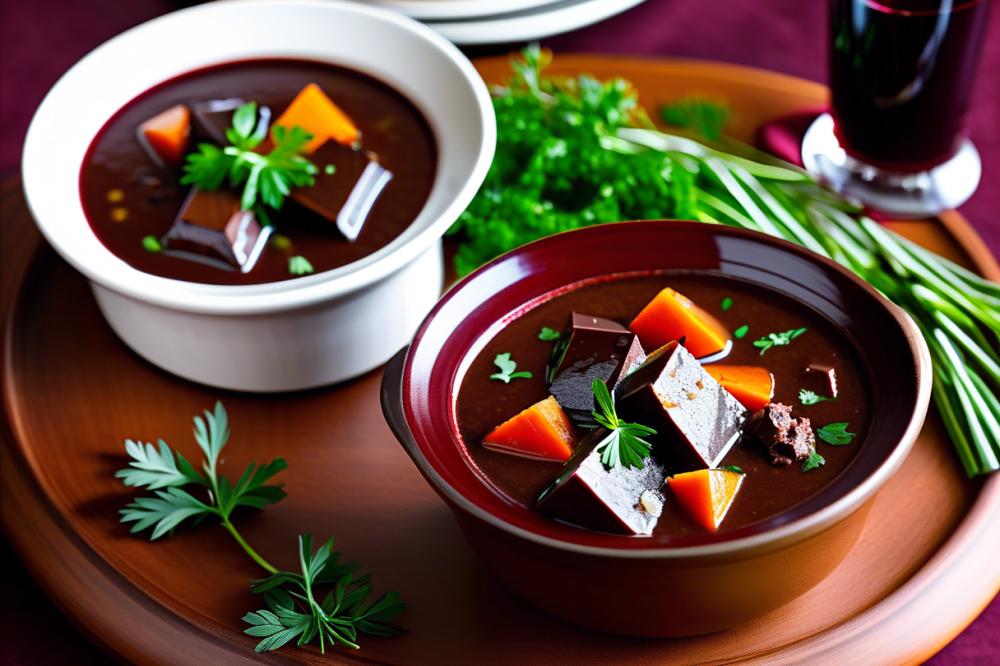 Braised Venison Stew With Red Wine And Chocolate Sauce Recipe