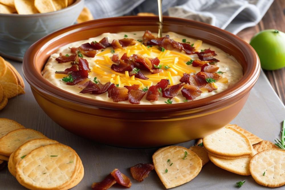 Caramelized Onion And Bacon Cheese Dip