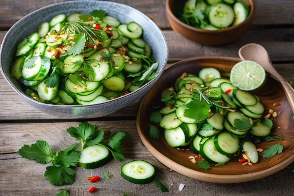“Chili Garlic Cucumber Salad: A Refreshing And Spicy Side Dish”