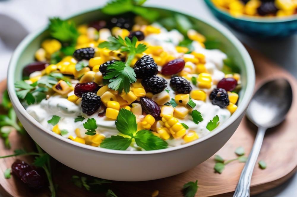 Crispy Corn And Raisin Yogurt Salad Recipe For Healthy Eating