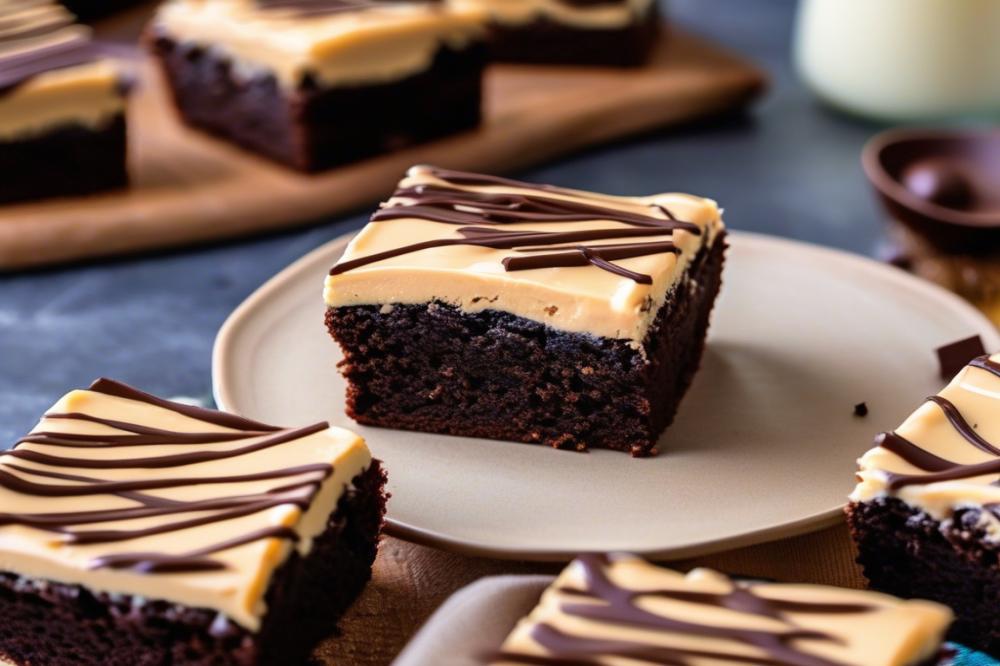 Decadent Brownies With Creamy Peanut Butter Frosting Recipe