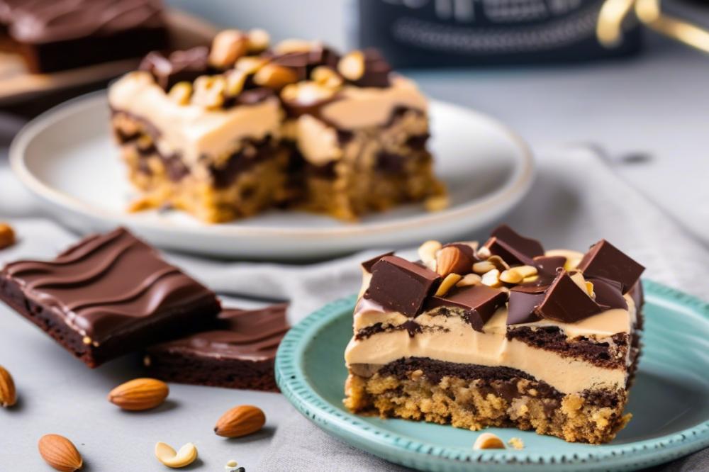 Decadent Brownies With Irresistible Peanut Butter Frosting Recipe