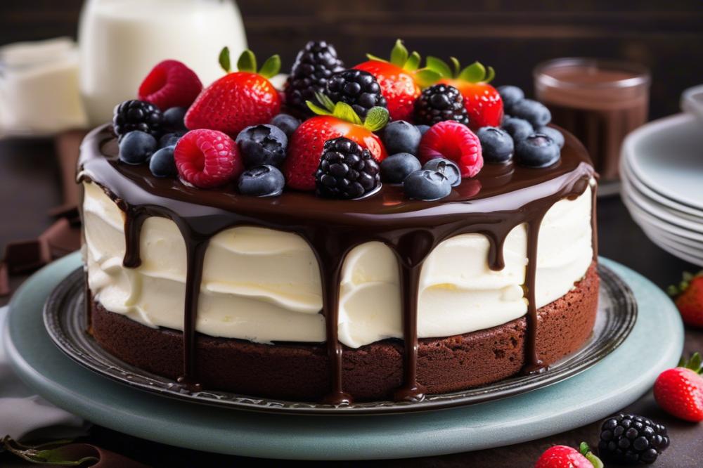 Decadent Chocolate Cake With Cream Cheese Icing Recipe