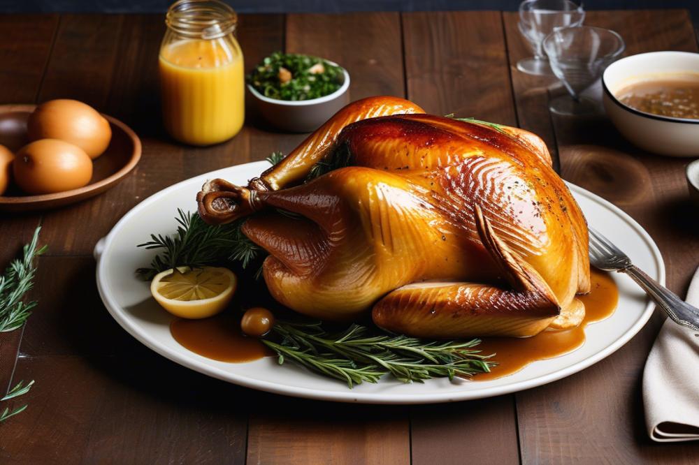Delicious Bone Marrow Butter Roast Turkey With Savory Gravy