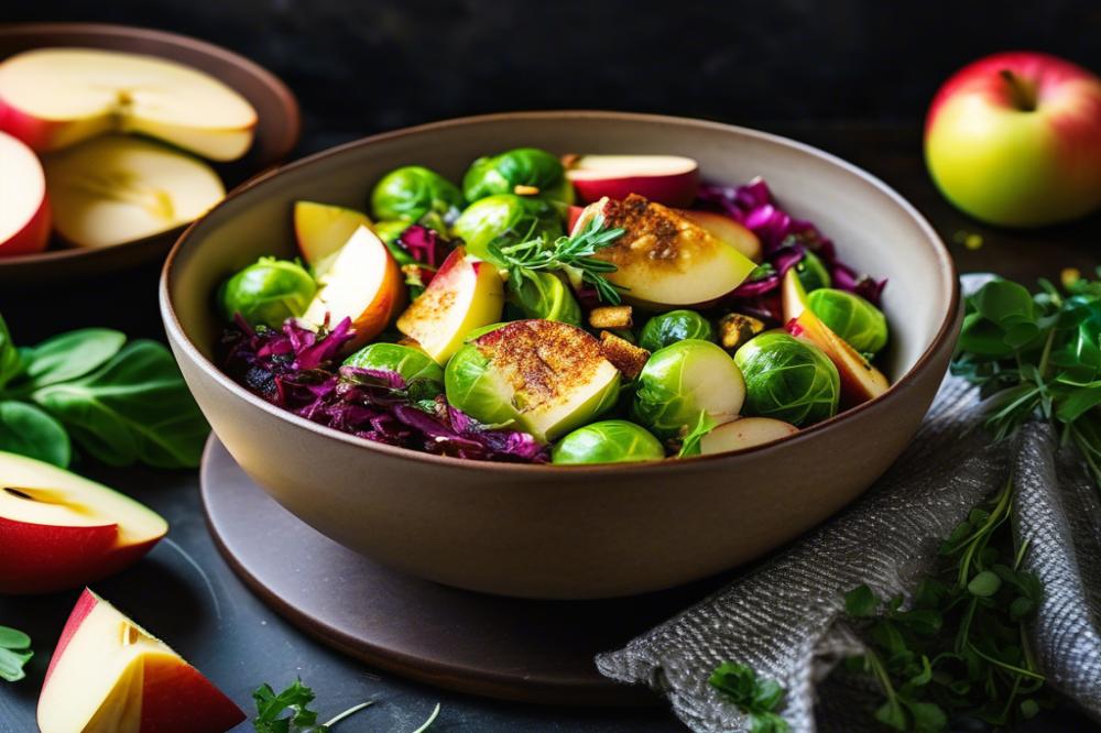 Delicious Brussels Sprouts, Apple, And Halloumi Salad Recipe