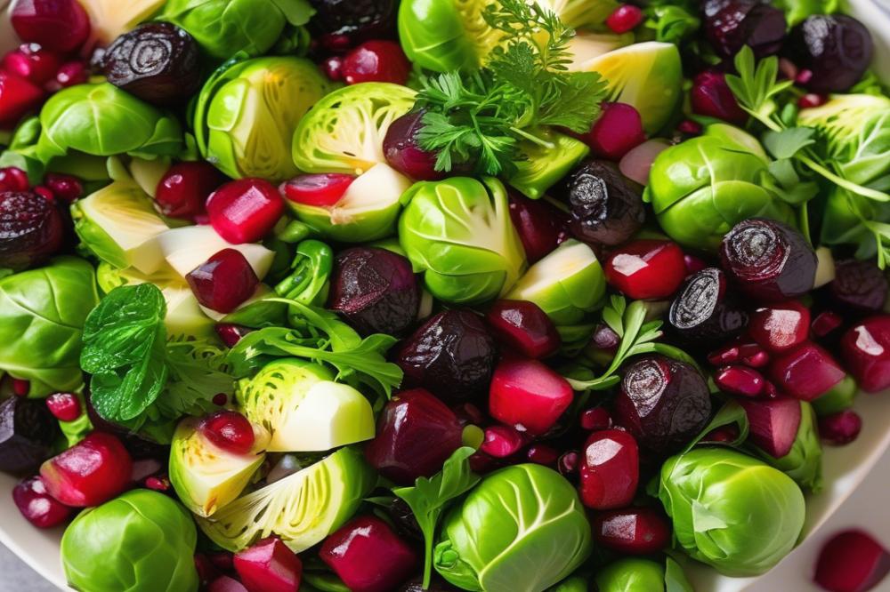 Delicious Brussels Sprouts, Beetroot & Pomegranate Salad Recipe