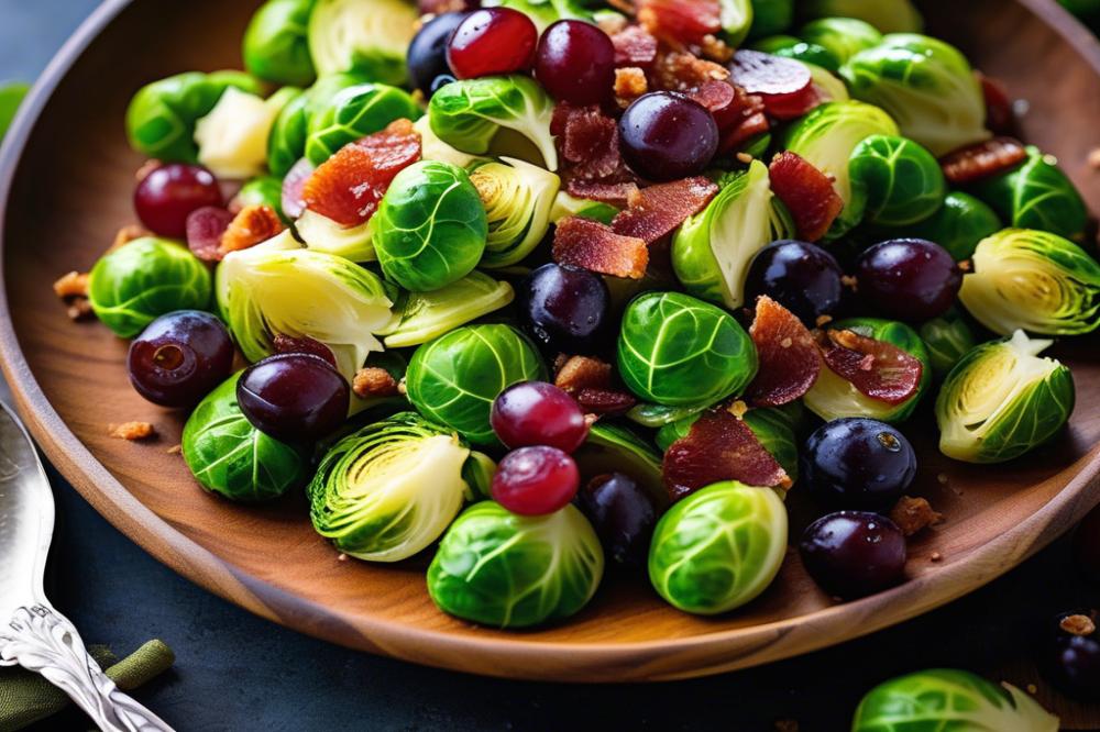 Delicious Brussels Sprouts With Pancetta And Sweet Grapes Recipe