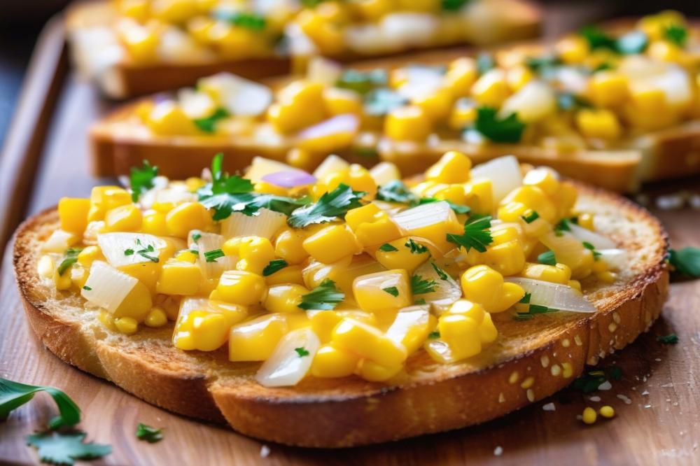 Delicious Cheesy Corn And Onion Toasts Recipe For A Quick Snack