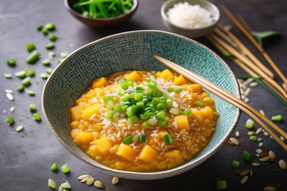 Delicious Chinese Savoury Rice Porridge Recipe With Pumpkin
