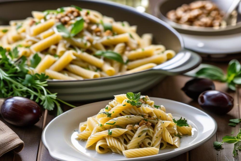 Delicious Creamy Pasta With Crushed Walnuts Recipe To Savor