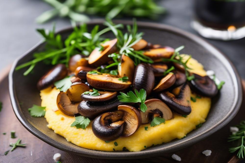 Delicious Creamy Polenta With Balsamic Mushrooms Recipe