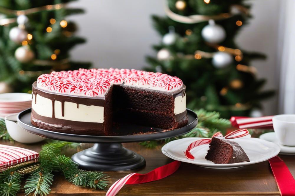 Delicious Eggless Chocolate Peppermint Layer Cake Recipe