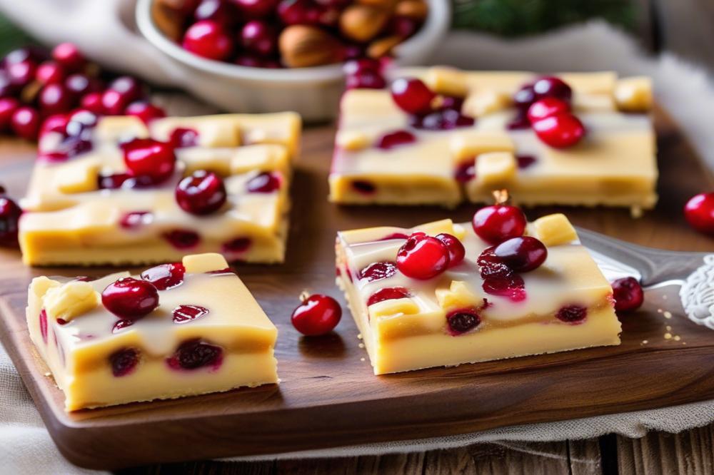 Delicious Eggless Cranberry White Chocolate Bars Recipe