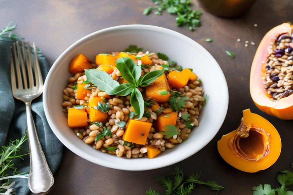Delicious Farro Salad With Roasted Butternut Squash Recipe