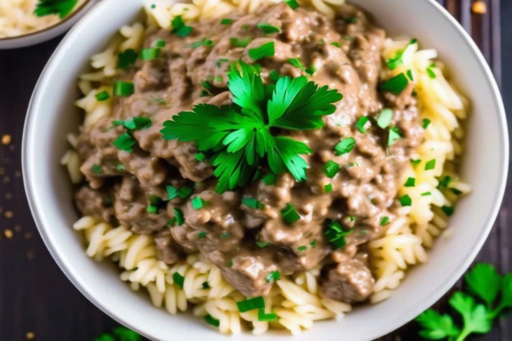 Delicious Ground Beef Stroganoff With Rice Recipe To Try