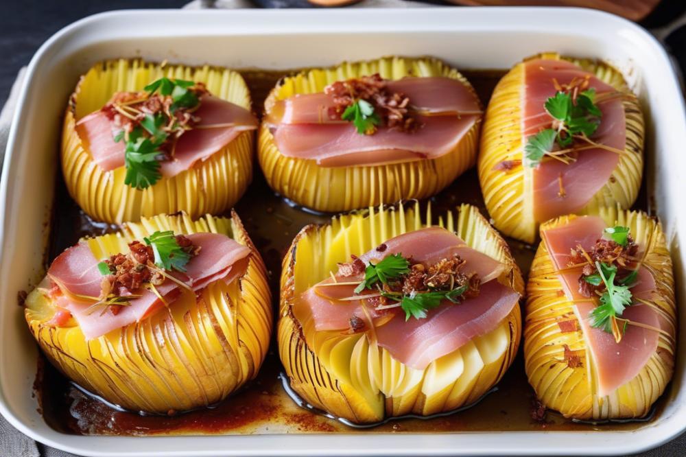 Delicious Ham And Cheese Hasselback Potatoes Recipe To Enjoy