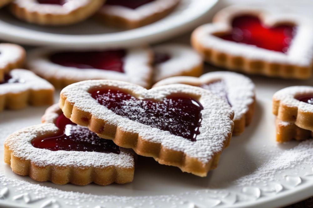 Delicious Heart-Shaped Linzer Cookies Filled With Jam Recipe
