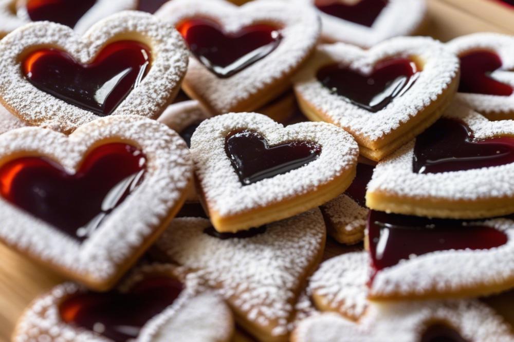 Delicious Heart-Shaped Linzer Cookies With Jam Recipe Guide