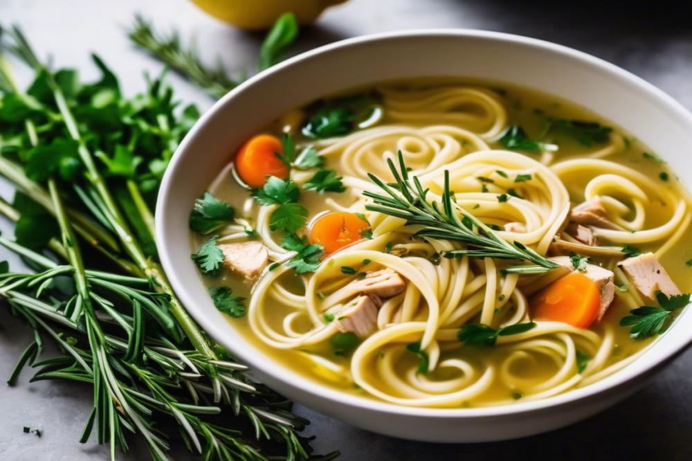 Delicious Lemon Rosemary Chicken Noodle Soup Recipe To Warm You Up