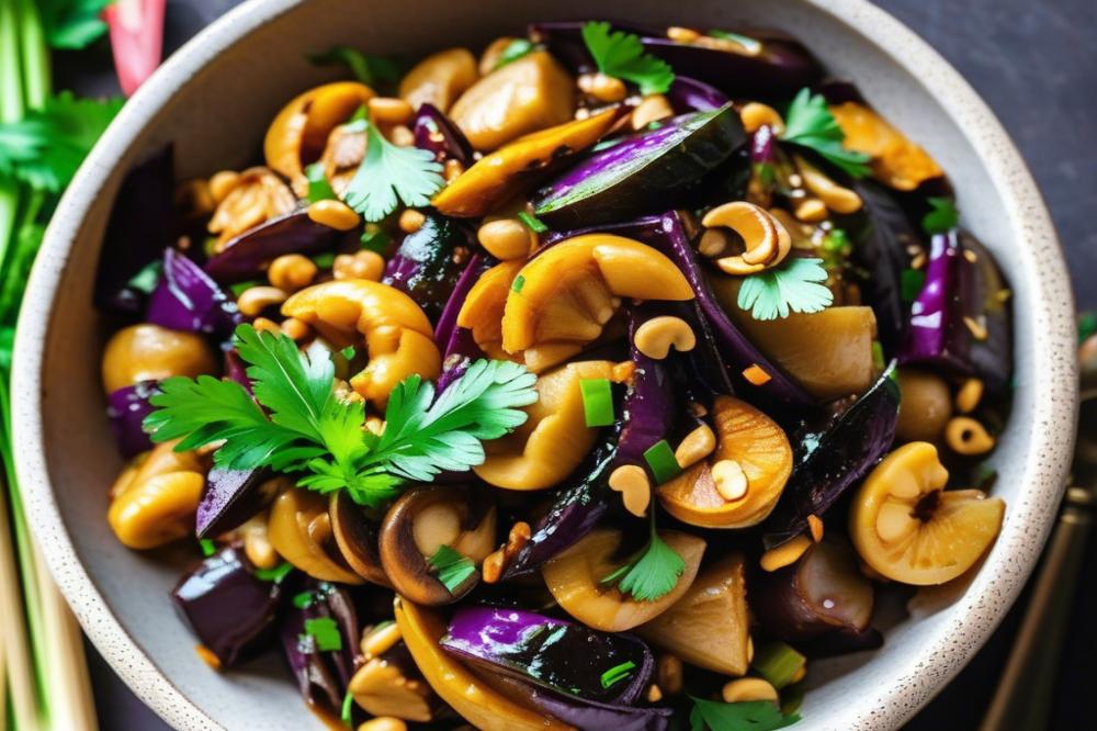 Delicious Mangalorean Vaingana Mashinga Sukke: Brinjal & Cashew Stir-Fry