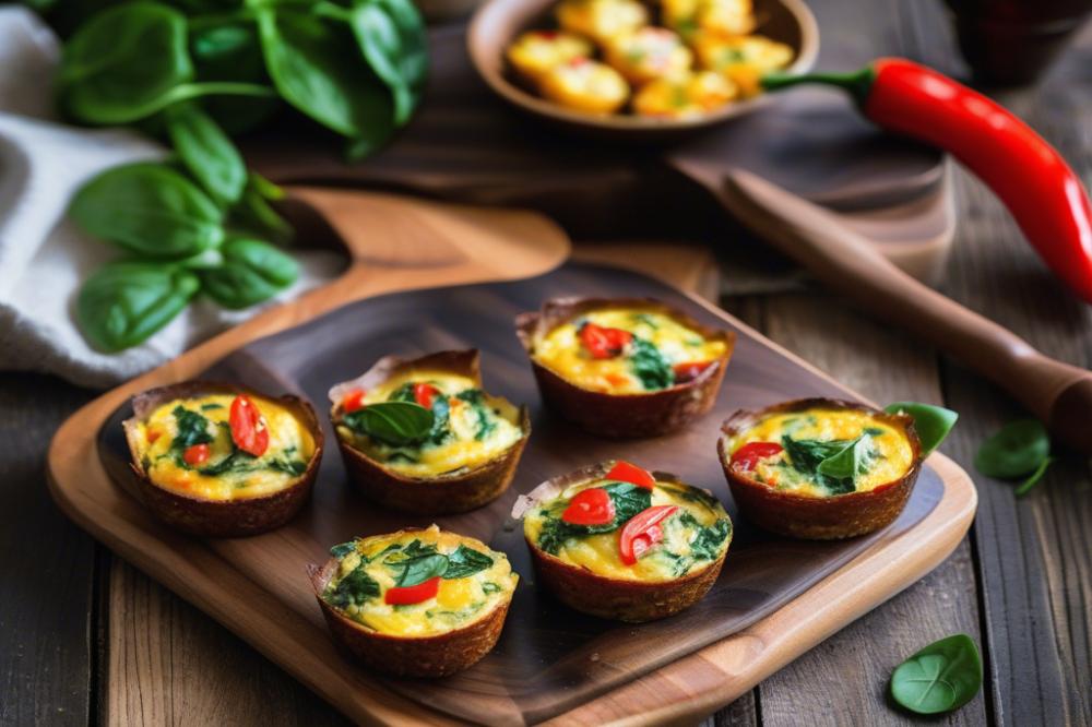 Delicious Mini Frittatas With Spinach And Red Pepper Recipe