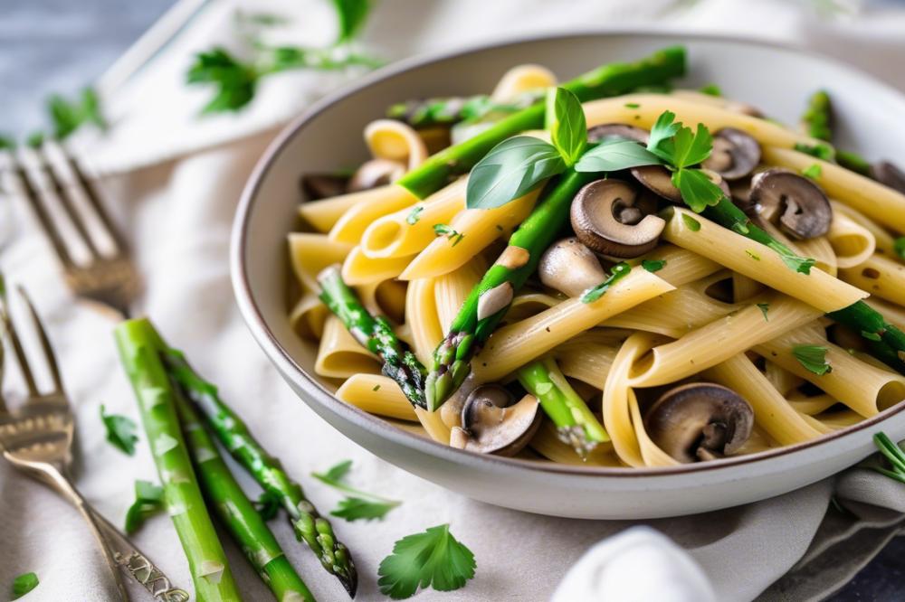 Delicious Mushroom And Asparagus Pasta Recipe For Quick Dinners