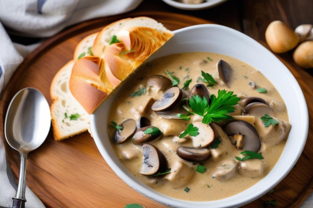 Delicious Mushroom Stew With Creamy Bechamel Sauce Recipe