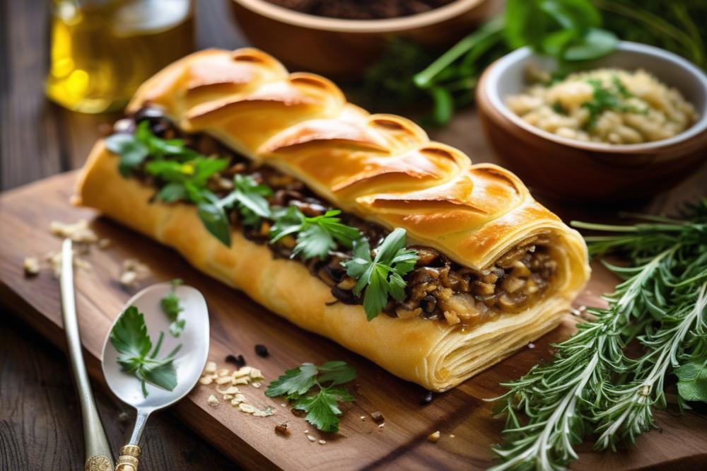 Delicious Mushroom Strudel Recipe With Filo Pastry Delight