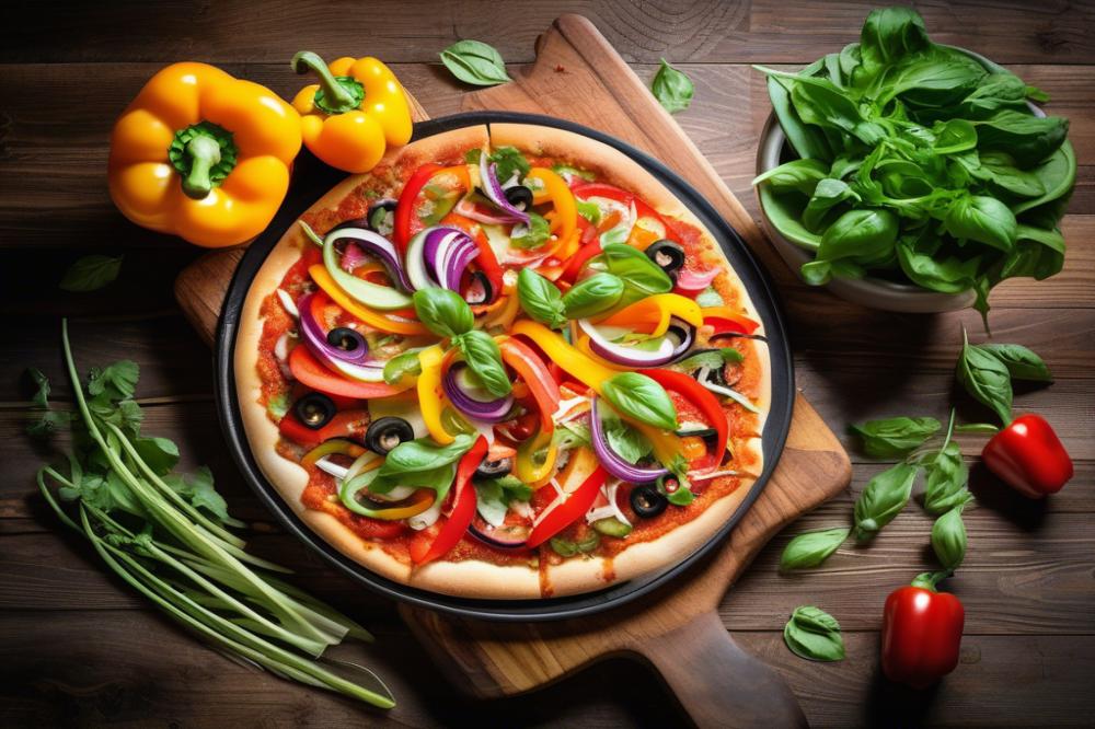 Delicious Open Veg Pizza Recipe With Three-Color Capsicum Delight