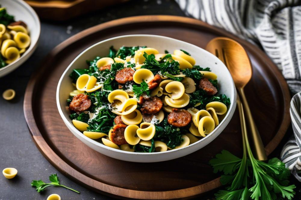 Delicious Parmesan Orecchiette Pasta With Sausage And Kale Recipe