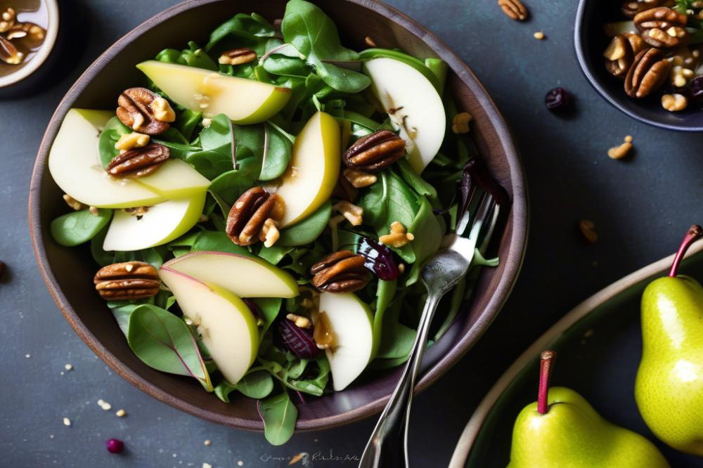 Delicious Pear Salad Recipe With Goat Cheese And Candied Nuts