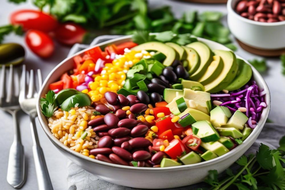 Delicious Red Bean Burrito Bowl Recipe With Figaro Olive Oil