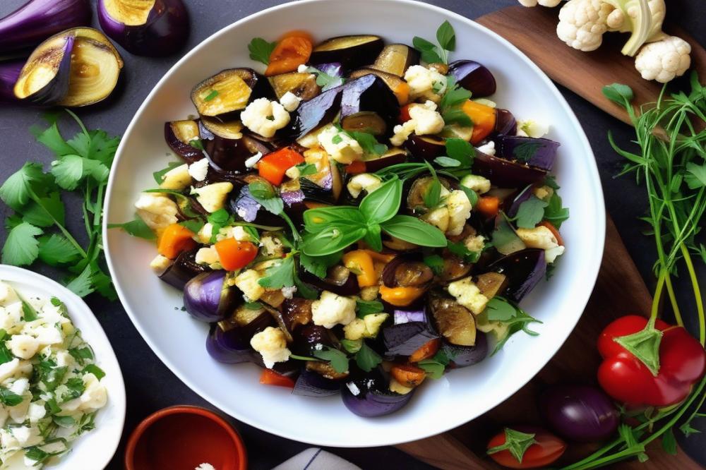 Delicious Roast Aubergine And Cauliflower Salad Recipe