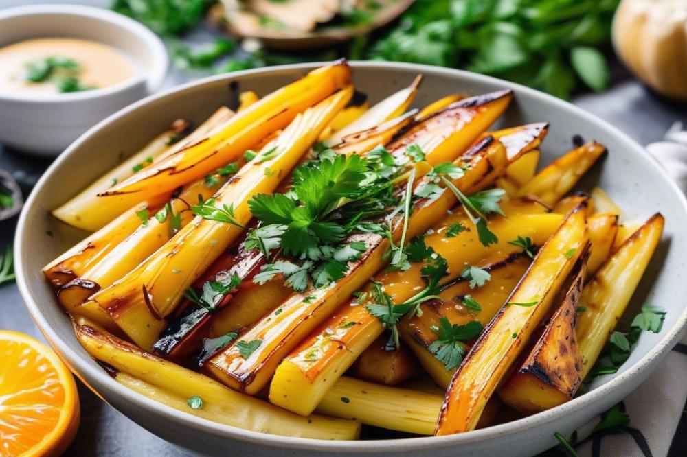 Delicious Roast Parsnips With Orange Miso Glaze Recipe