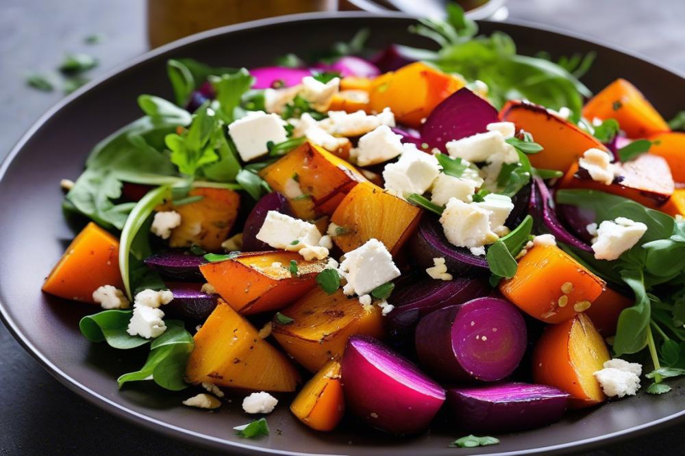 Delicious Roast Root Vegetable Salad With Goat Cheese Recipe