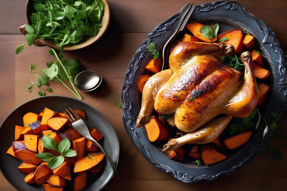 Delicious Roasted Chicken And Sweet Potatoes Recipe For Dinner