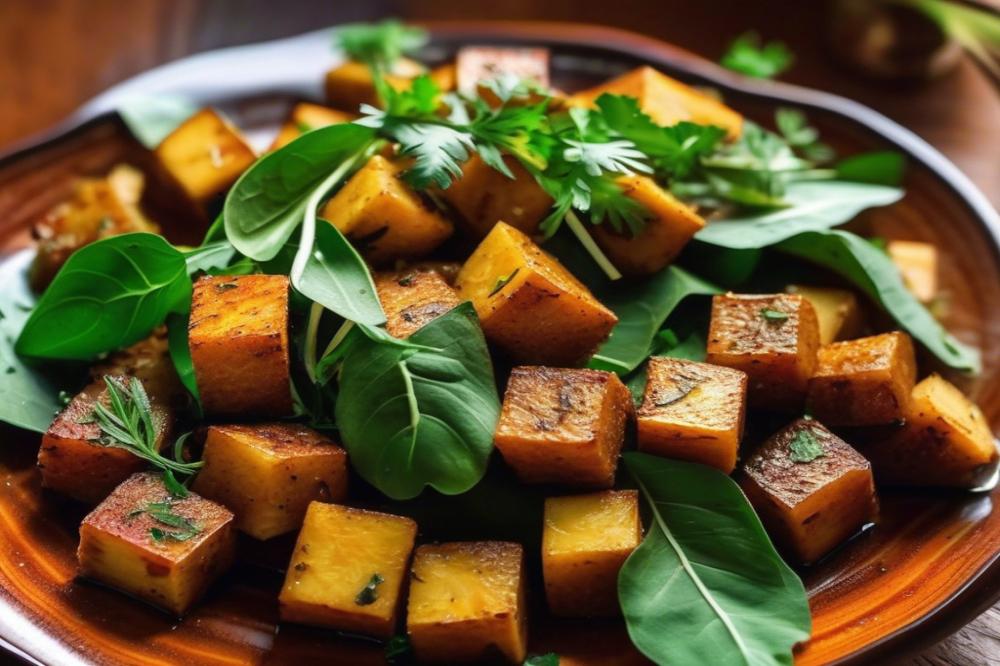 Delicious Roasted Colocasia Stir Fry With Ajwain Recipe