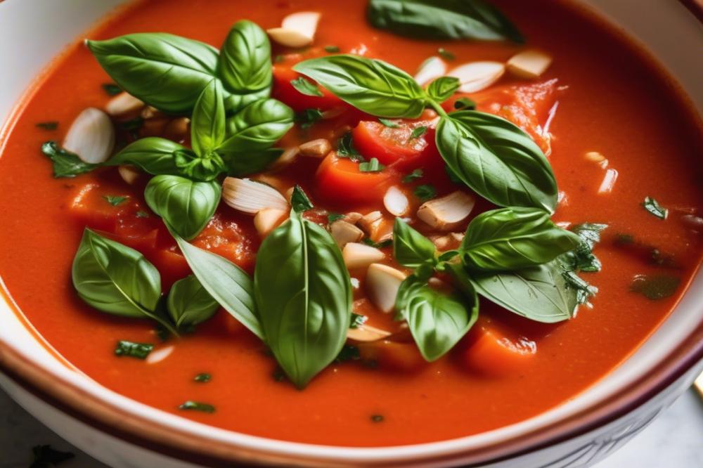 Delicious Roasted Garlic Tomato Basil Soup Recipe To Savor