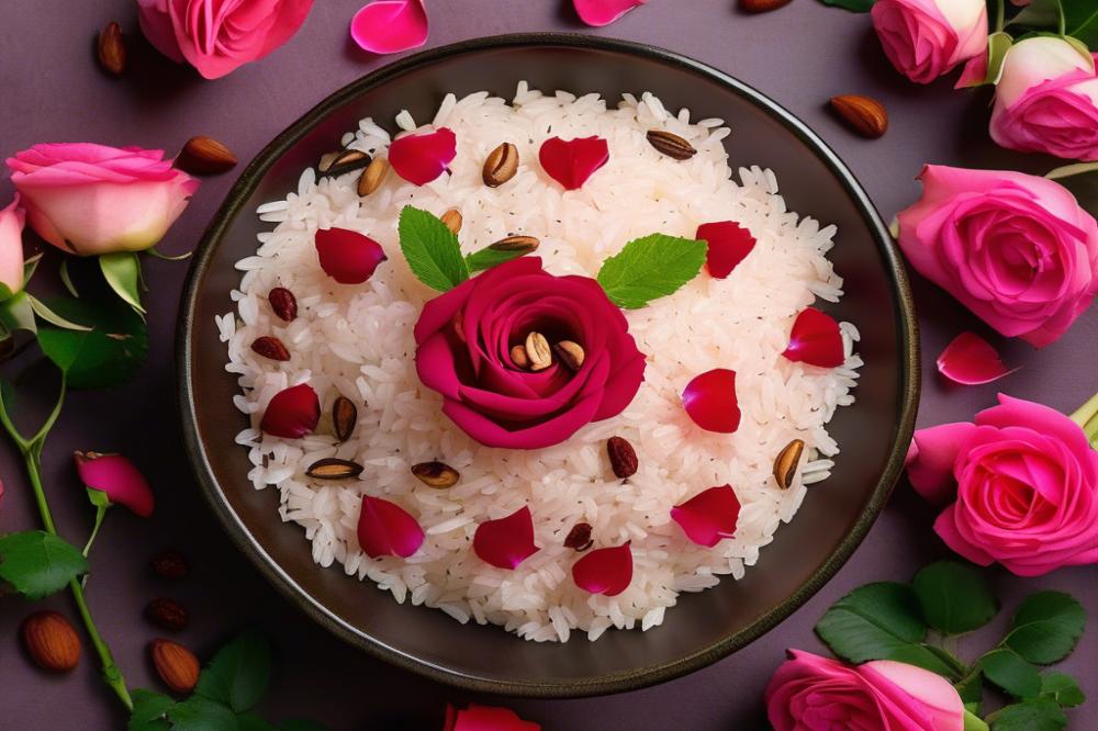 Delicious Rose-Infused Rice With Cashews And Raisins Recipe