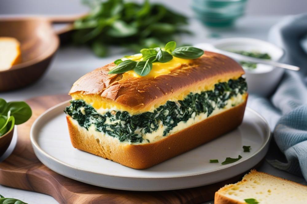 Delicious Savory Cheese And Spinach Layered Loaf Recipe