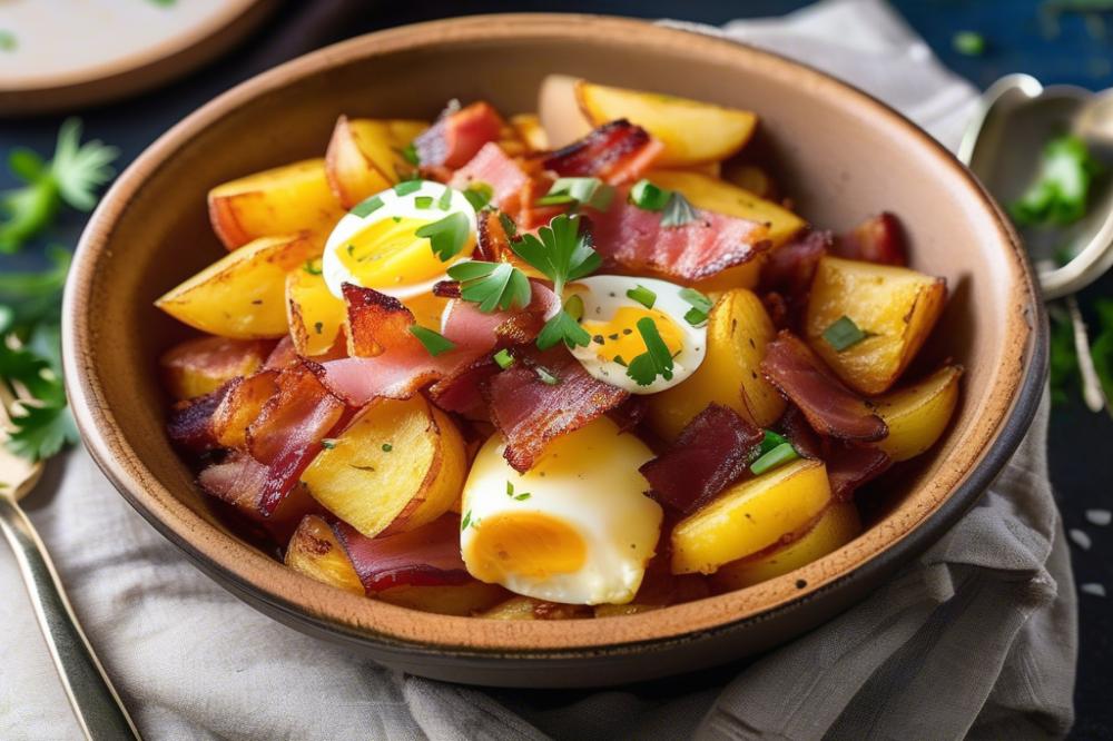 Delicious Slow Cooker Bacon And Ham Breakfast Potatoes Recipe