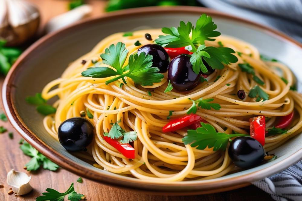 Delicious Spaghetti Aglio E Olio With Olives Recipe To Try