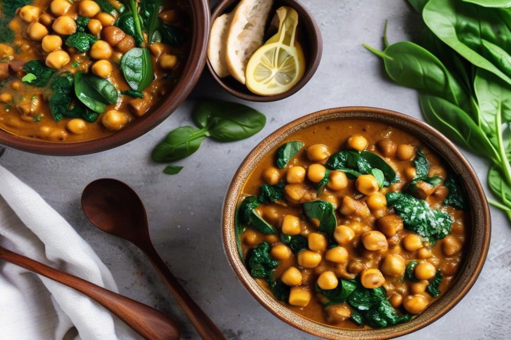 “Delicious Spinach Mushroom Chickpea Curry Recipe For Healthy Meals”