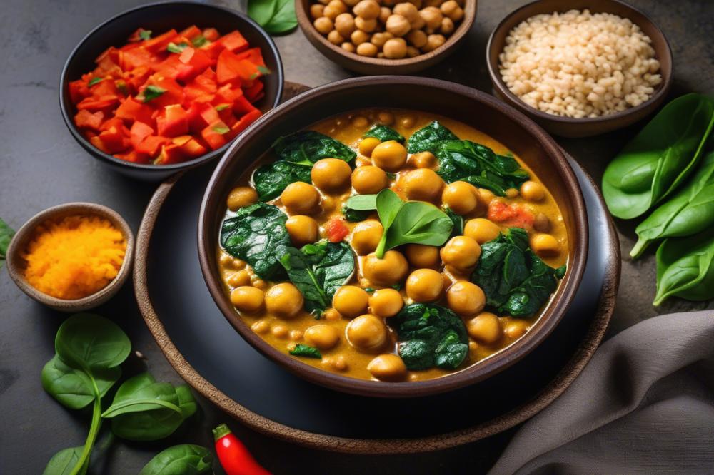 Delicious Spinach Mushroom Chickpea Curry Recipe For Healthy Eating