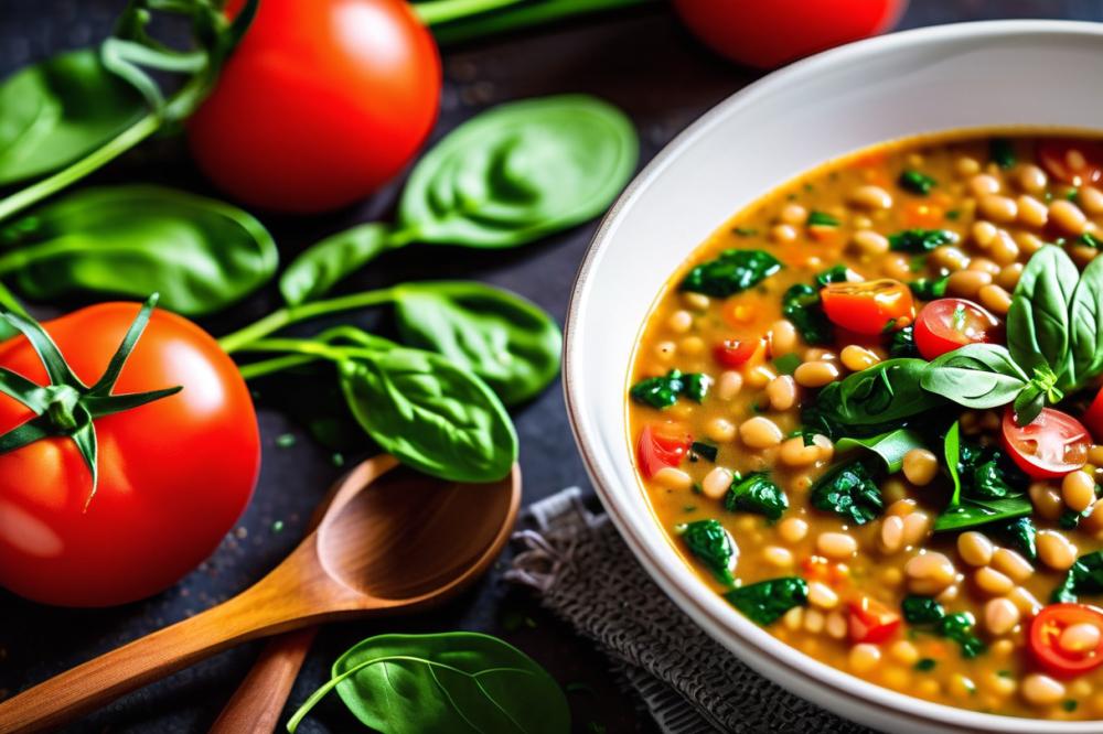 Delicious Spinach, Tomato, And Lentil Soup Recipe For Healthy Eating