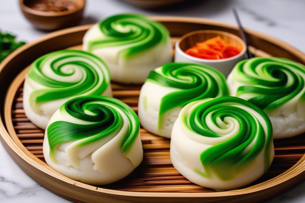 Delicious Spiral Pandan Mantou: A Flavorful Pandan Swirl Recipe