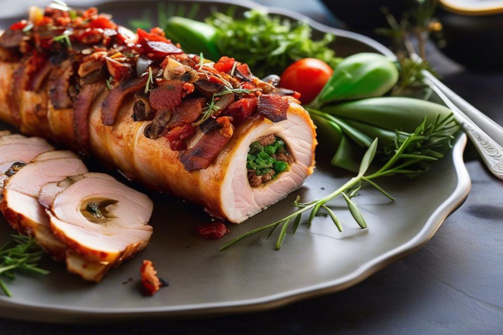 Delicious Stuffed Pork Loin With Bacon And Sun-Dried Tomatoes