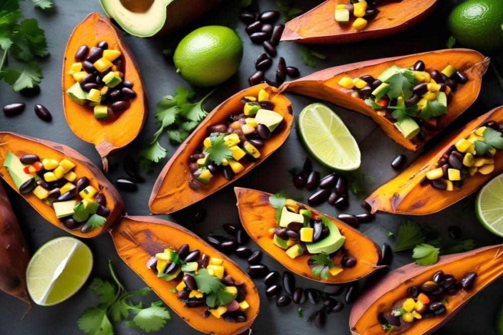 Delicious Stuffed Sweet Potatoes With Black Beans Recipe