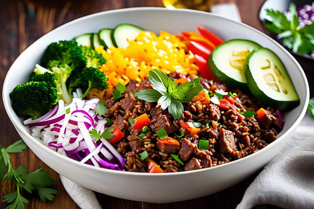Delicious Vietnamese Caramelized Minced Beef Rice Bowls Recipe