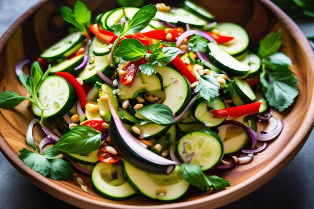Delicious Zucchini Salad With Spicy Thai Chili Dressing Recipe